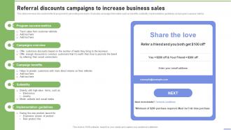 Referral Discounts Campaigns To Increase Business Sales Strategies To Ramp Strategy SS V