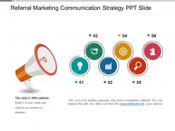 Referral Marketing Communication Strategy Ppt Slide
