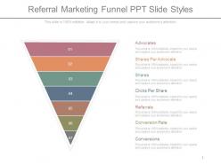 Referral marketing funnel ppt slide styles