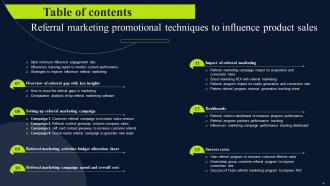 Referral Marketing Promotional Techniques To Influence Product Sales Powerpoint Presentation Slides MKT CD V Ideas Customizable