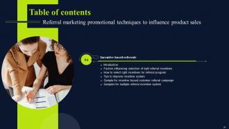 Referral Marketing Promotional Techniques To Influence Product Sales Powerpoint Presentation Slides MKT CD V Analytical Customizable