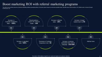 Referral Marketing Promotional Techniques To Influence Product Sales Powerpoint Presentation Slides MKT CD V Graphical Compatible