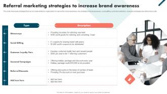 Referral Marketing Strategies To Increase Awareness Strategies To Improve Brand And Capture Market Share