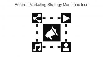 Referral Marketing Strategy Monotone Icon In Powerpoint Pptx Png And Editable Eps Format