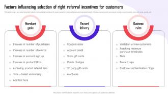 Referral Marketing Types Factors Influencing Selection Of Right Referral Incentives MKT SS V