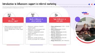 Referral Marketing Types Introduction To Influencers Support In Referral Marketing MKT SS V