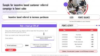 Referral Marketing Types Sample For Incentive Based Customer Referral Campaign MKT SS V