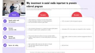 Referral Marketing Types Why Investment In Social Media Important To Promote MKT SS V