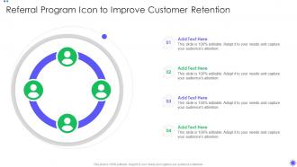 Referral Program Icon To Improve Customer Retention