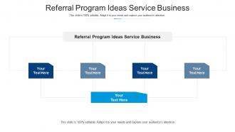 Referral program ideas service business ppt powerpoint presentation file example introduction cpb