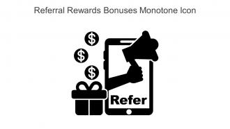 Referral Rewards Bonuses Monotone Icon In Powerpoint Pptx Png And Editable Eps Format