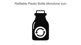 Refillable Plastic Bottle Monotone Icon In Powerpoint Pptx Png And Editable Eps Format