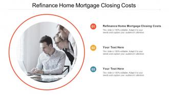 Refinance home mortgage closing costs ppt powerpoint presentation model graphics pictures cpb