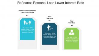 Refinance personal loan lower interest rate ppt powerpoint presentation styles clipart cpb