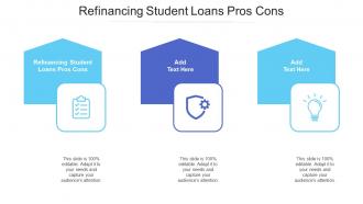 Refinancing Student Loans Pros Cons Ppt Powerpoint Presentation Infographics Cpb