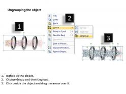 Refining process 3 stages shown by ring filters with liquid flowing through powerpoint templates 0712