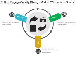 Reflect engage activity change models with icon in center