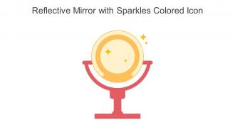 Reflective Mirror With Sparkles Colored Icon In Powerpoint Pptx Png And Editable Eps Format