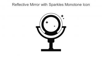 Reflective Mirror With Sparkles Monotone Icon In Powerpoint Pptx Png And Editable Eps Format