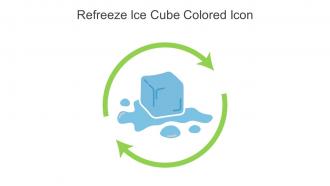 Refreeze Ice Cube Colored Icon In Powerpoint Pptx Png And Editable Eps Format
