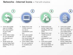 Refresh computer lock power grid ppt icons graphics