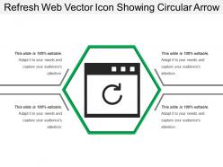Refresh web vector icon showing circular arrow