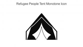 Refugee People Tent Monotone Icon In Powerpoint Pptx Png And Editable Eps Format