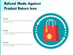 Refund made against product return icon