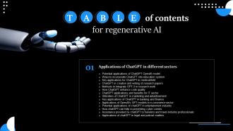 Regenerative Ai Table Of Contents