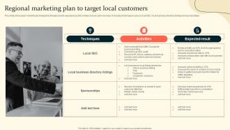 Regional Marketing Plan To Target Local Customers