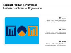 Regional product performance analysis dashboard of organization