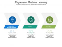 Regression machine learning ppt powerpoint presentation professional background image cpb