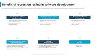 Regression Testing For Software Quality Benefits Of Regression Testing In Software Development