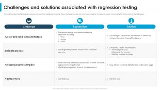 Regression Testing For Software Quality Challenges And Solutions Associated With Regression Testing