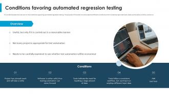 Regression Testing For Software Quality Conditions Favoring Automated Regression Testing