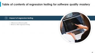Regression Testing For Software Quality Mastery Powerpoint Presentation Slides Impressive Aesthatic