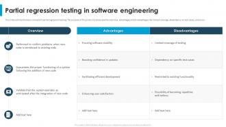 Regression Testing For Software Quality Partial Regression Testing In Software Engineering