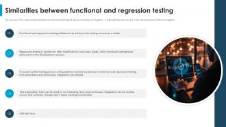 Regression Testing For Software Quality Similarities Between Functional And Regression Testing
