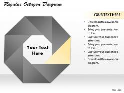 Regular octagon diagram powerpoint template slide