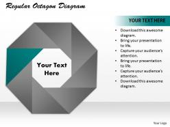 Regular octagon diagram powerpoint template slide