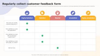 Regularly Collect Customer Feedback Form Boosting Customer Engagement MKT SS V