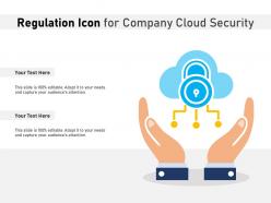 Regulation icon for company cloud security