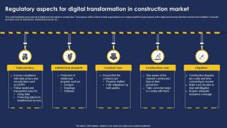 Regulatory Aspects For Digital Transformation In Construction Market