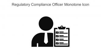 Regulatory Compliance Officer Monotone Icon In Powerpoint Pptx Png And Editable Eps Format