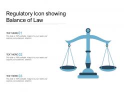 Regulatory icon showing balance of law
