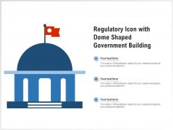 Regulatory icon with dome shaped government building
