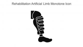 Rehabilitation Artificial Limb Monotone Icon In Powerpoint Pptx Png And Editable Eps Format