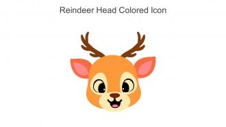 Reindeer Head Colored Icon In Powerpoint Pptx Png And Editable Eps Format