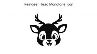 Reindeer Head Monotone Icon In Powerpoint Pptx Png And Editable Eps Format