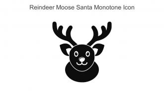 Reindeer Moose Santa Monotone Icon In Powerpoint Pptx Png And Editable Eps Format